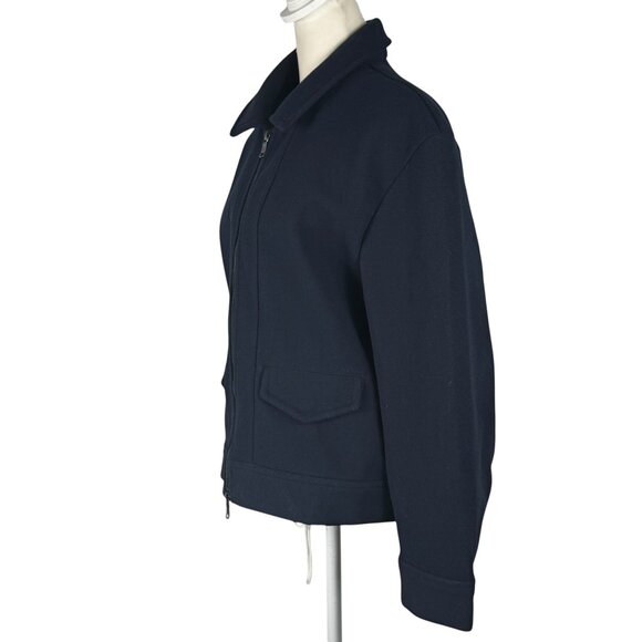 Banana Republic Melton Volume Preppy Jacket in Navy Blue Size Medium - Picture 5 of 11